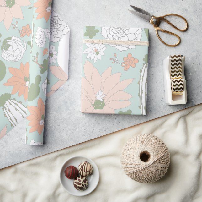 Papel De Regalo Patrón floral caprichoso (Artesanía)