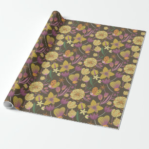 Papel De Regalo Patrón floral de bonito