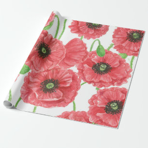 Papel De Regalo Patrón floral de cachorros acuáticos