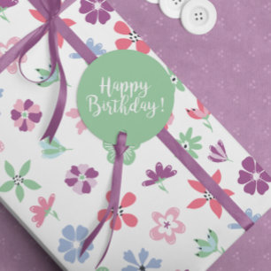Papel De Regalo Patrón floral de flor silvestre