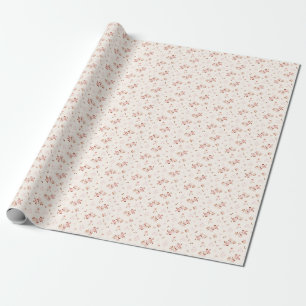 Papel De Regalo Patrón floral de flores Cottagecore con acuarela r