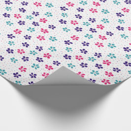 Papel De Regalo Patrón floral de flores y puntos