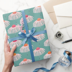 Papel De Regalo Patrón floral de gerbera margarita
