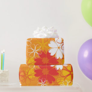 Papel De Regalo Patrón floral de Ilustracion de margarita colorido