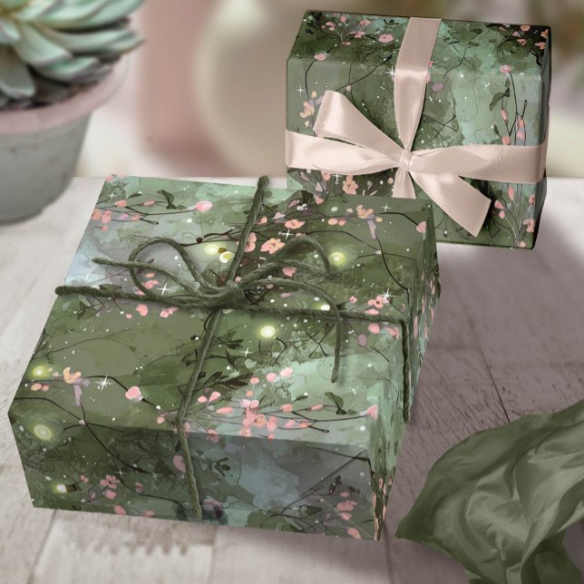 Papel De Regalo Patrón floral de jardín encantado ID1163 rosa (Subido por el creador)