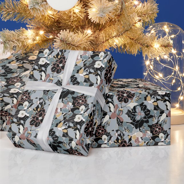 Papel De Regalo Patrón floral de Magnolia (Vacaciones)