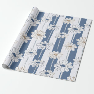 Papel De Regalo Patrón Floral de Margarita Minimalista (3)