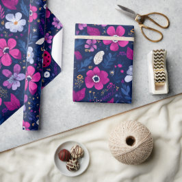 Papel De Regalo Patrón floral de mariquita