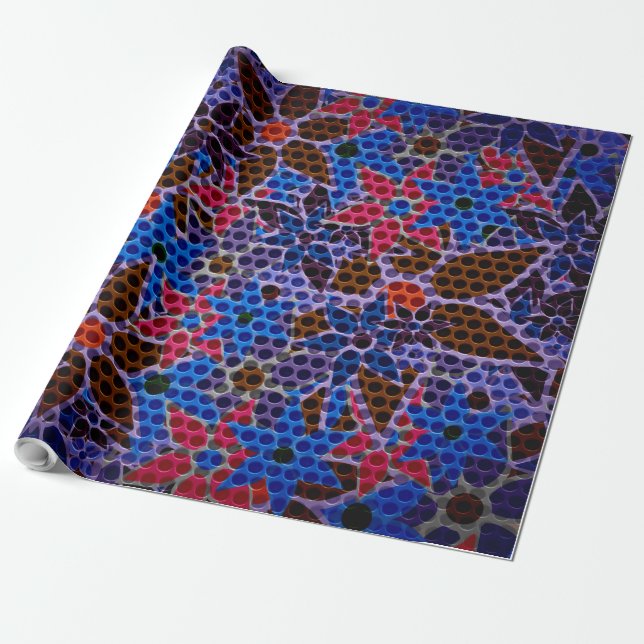 Papel De Regalo Patrón floral de moda #13 (Desenrollado)