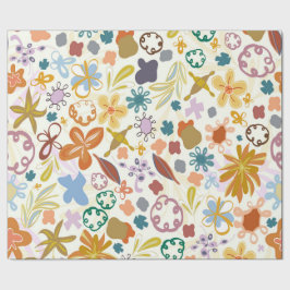Papel De Regalo patrón floral de otoño