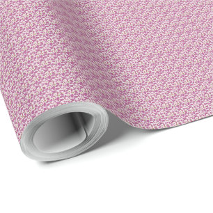 Papel De Regalo Patrón floral de viña botánica rosa Diseño de la n
