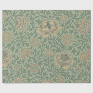 Papel De Regalo Patrón floral de William Morris Grafton en verde s