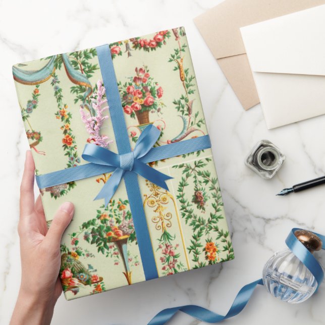 Papel De Regalo Patrón floral del siglo XVIII (Regalar)