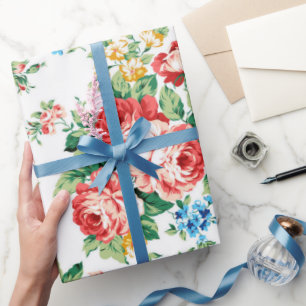 Papel De Regalo Patrón floral elegante con elemento de diseño Rosa