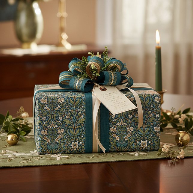 Papel De Regalo patrón floral estilo William Morris (Subido por el creador)