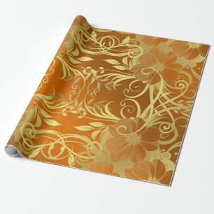 Papel De Regalo patrón floral, floral festivo