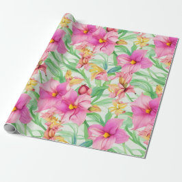 Papel De Regalo Patrón floral Flores de Naupaka