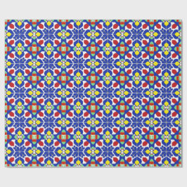 Papel De Regalo Patrón floral geométrico inspirado en colores