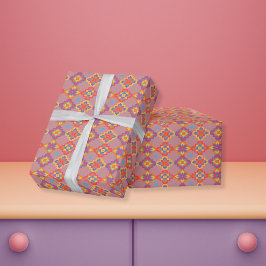 Papel De Regalo Patrón floral geométrico Premium de nativos americ