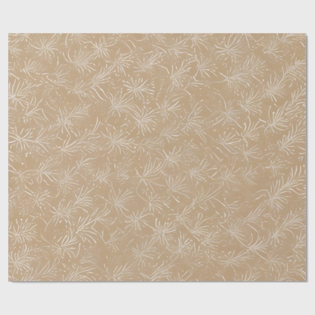 Papel De Regalo Patrón Floral Mínimo de Batik (Superficie plana)