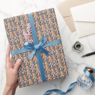 Papel De Regalo Patrón Floral Pastel C01 DGrey BG