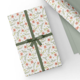 Papel De Regalo Patrón floral pastel de acuarela Dainty Ditsy