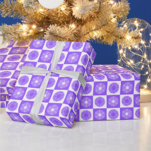 Papel De Regalo Patrón floral púrpura de lavanda