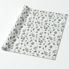 Papel De Regalo patrón floral sin costuras con hojas
