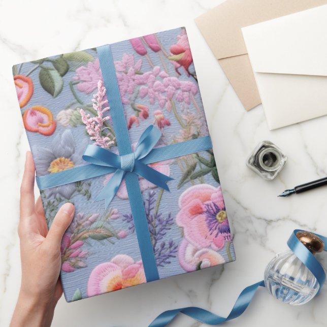 Papel De Regalo Patrón floral sin soldadura (Regalar)