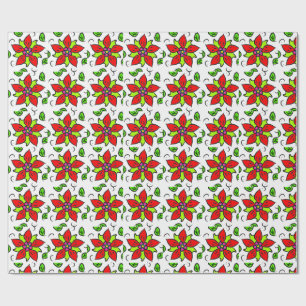 Papel De Regalo Patrón Floral Vibrante