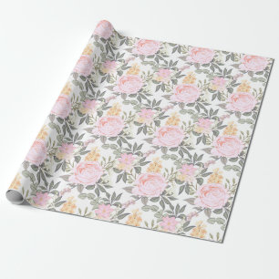 Papel De Regalo Patrón floral vintado