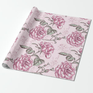 Papel De Regalo Patrón floral vintage