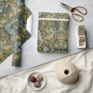 Papel De Regalo Patrón floral vintage de Acanthus por William Morr