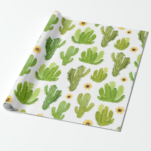 Papel De Regalo Patrón fluido de cactus