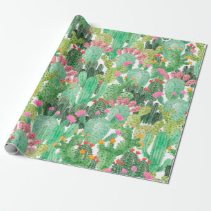Papel De Regalo Patrón fluido de cactus