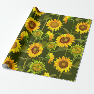 Papel De Regalo Patrón fluido del verano de los girasoles