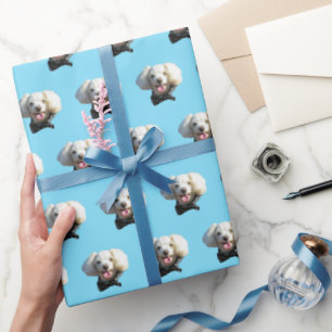 Papel De Regalo Patrón fotográfico de perros Personalizados de cac