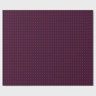 Papel De Regalo Patrón fractal caleidoscópico rosa y negro para en