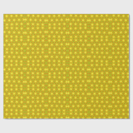 Papel De Regalo Patrón Fractal de Caleidoscopio Dorado