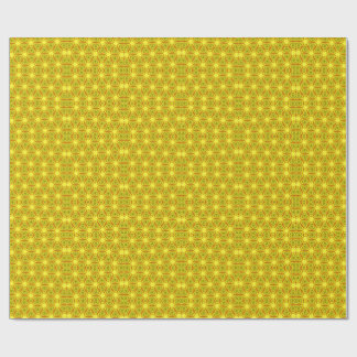 Papel De Regalo Patrón Fractal de Caleidoscopio Dorado