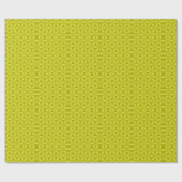 Papel De Regalo Patrón Fractal de Caleidoscopio Dorado