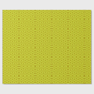 Papel De Regalo Patrón Fractal de Caleidoscopio Dorado