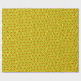 Papel De Regalo Patrón Fractal de Caleidoscopio Dorado