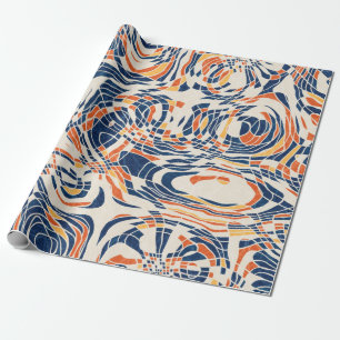 Papel De Regalo Patrón geo de línea abstracta sin inconvenientes. 