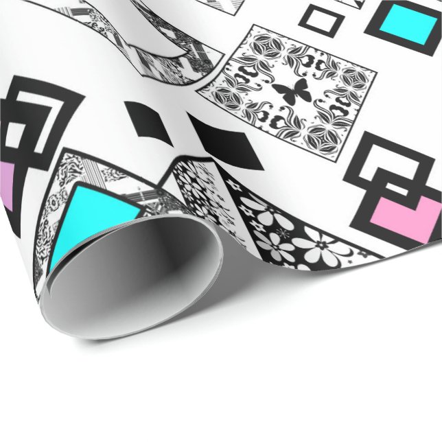 Papel De Regalo Patrón geométrico abstracto (Esquina del rollo)