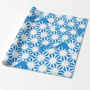 Papel De Regalo Patrón geométrico azul