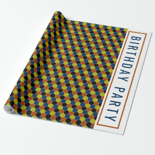 Papel De Regalo Patrón geométrico brillante, fiesta de cumpleaños 