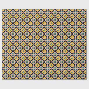 Papel De Regalo Patrón geométrico colorido con diseño de baldosas