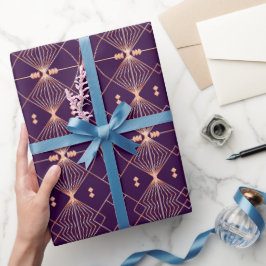 Papel De Regalo Patrón geométrico continuo con líneas de melocotón