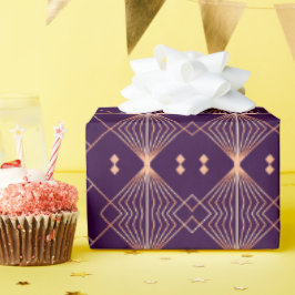 Papel De Regalo Patrón geométrico continuo con líneas de melocotón